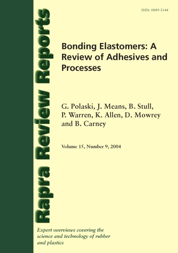 Bonding Elastomers A Review Of Adhesives And Processes Polaski