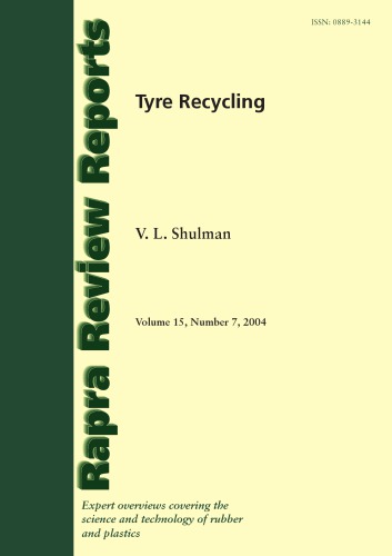 Tyre Recycling Shulman Valerie L