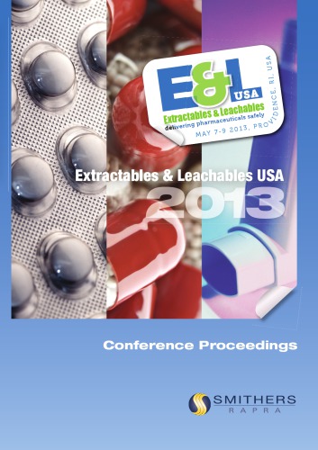 Extractables And Leachables Usa 2013 1st Edition Smithers Rapra