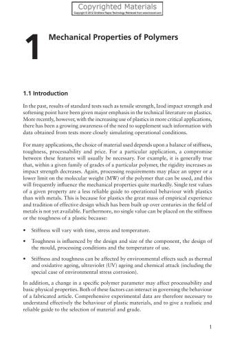 Physical Testing Of Plastics 1st Edition Crompton T R