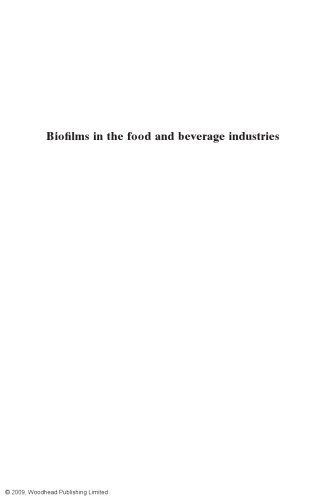 Biofilms In The Food And Beverage Industries Pina Fratamico