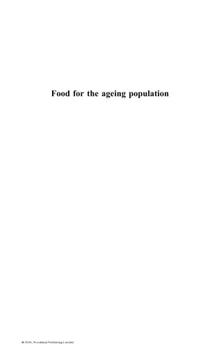 Food For The Ageing Population Monique Raats