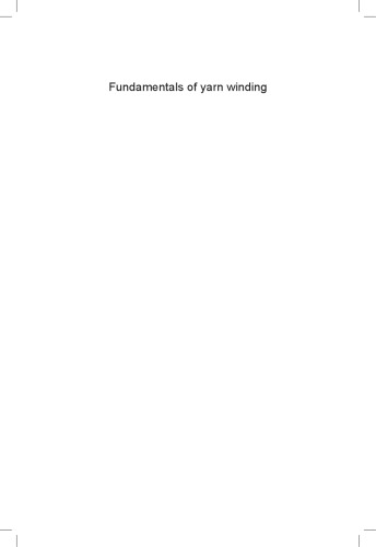 Fundamentals Of Yarn Winding Milind Vasudeo Koranne