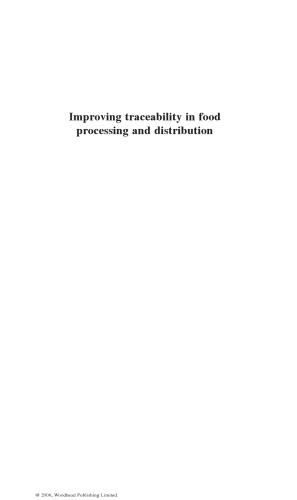 Improving Traceability In Food Processing And Distribution Ian Smith