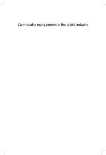 Work Quality Management In The Textile Industry B Purushothama