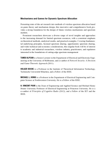 Mechanisms And Games For Dynamic Spectrum Allocation Draft Alpcan T