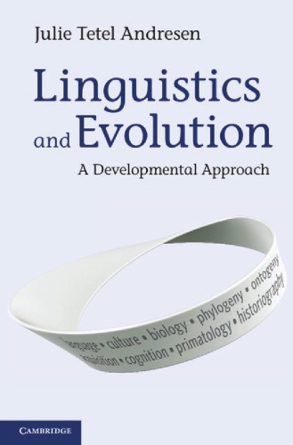 Linguistics And Evolution A Developmental Approach Andresen Jt