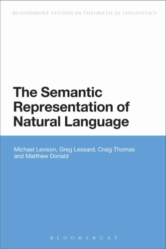 The Semantic Representation Of Natural Language Levison M Et Al