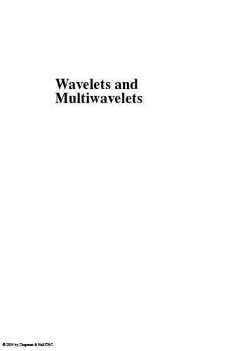 Wavelets And Multiwavelets Keinert F