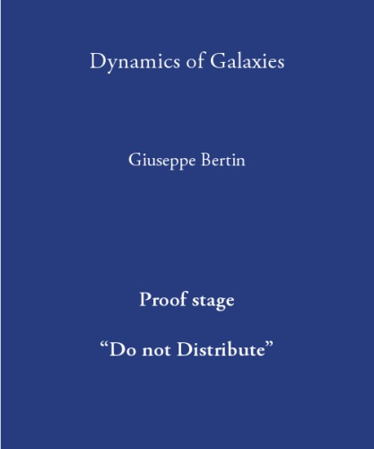 Dynamics Of Galaxies Draft 2ed Bertin G