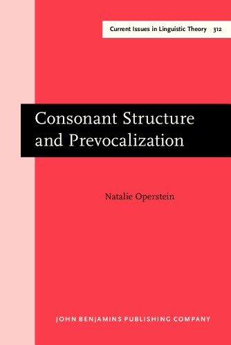 Consonant Structure And Prevocalization Natalie Operstein