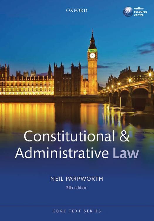 Constitutional And Administrative Law 7th Neil Parpworth
