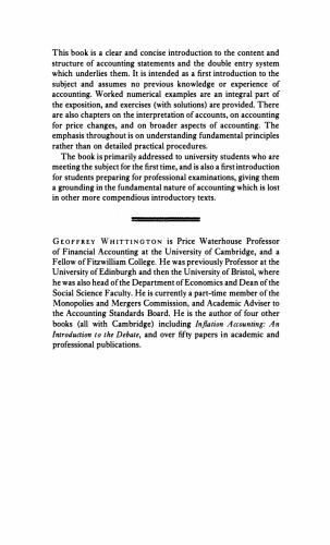 The Elements Of Accounting An Introduction Geoffrey Whittington