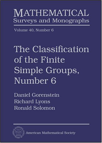 The Classification Of The Finite Simple Groups Number 6 Part Iv The Special Odd Case Daniel Gorenstein