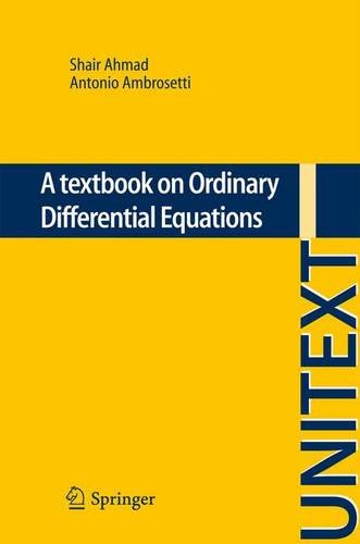 A Textbook On Ordinary Differential Equations 1st Edition Shair Ahmad
