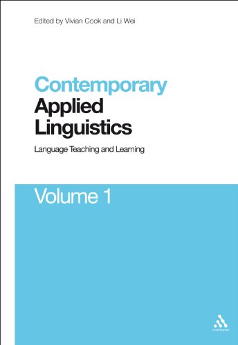 Contemporary Applied Linguistics 1 Language Teaching And Learning 1st Edition Vivian Cook Li Wei