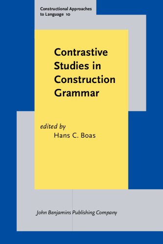 Contrastive Studies In Construction Grammar Hans C Boas
