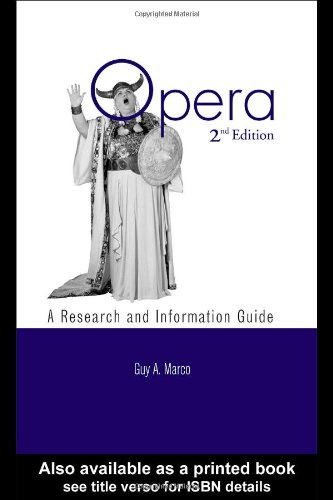 Opera A Research And Information Guide 2 Sub Guy A Marco