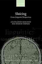 Sluicing Crosslinguistic Perspectives Jason Merchant Andrew Simpson