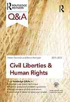 Civil Liberties Human Rights 20112012 Helen Fenwick Kevin Kerrigan