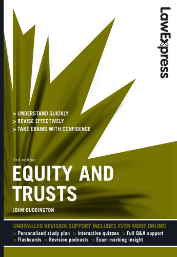 Equity And Trusts 3rd John Duddington