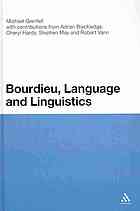 Bourdieu Language And Linguistics Michael Grenfell