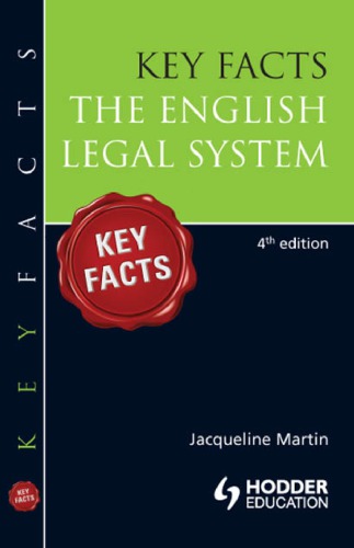 Key Facts The English Legal System Jacqueline Martin