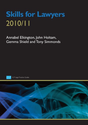 Skills For Lawyers Annabel Elkington Et Al
