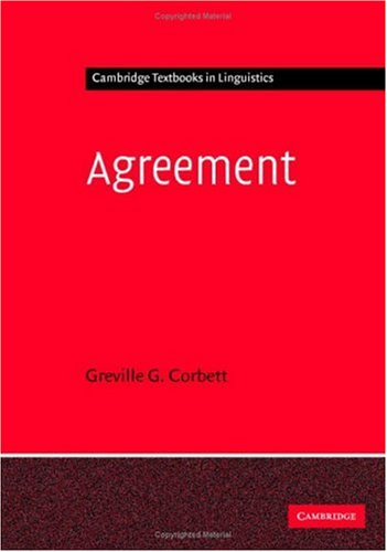 Agreement 1st Edition Greville G Corbett