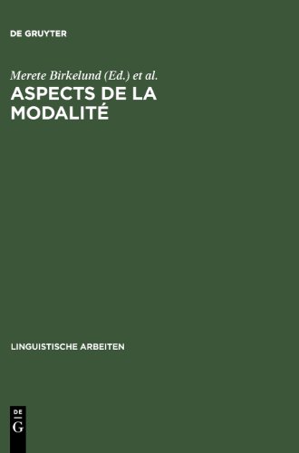 Aspects De La Modalite Merete Birkelund Gerhard Boysen Poul Soren Kjarsgaard