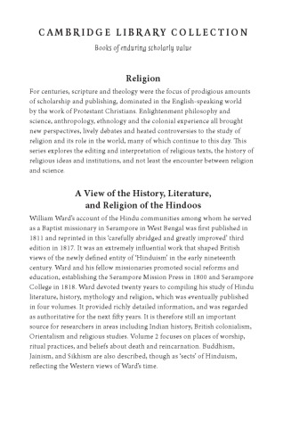 A View Of The History Literature And Religion Of The Hindoos Volume 2 The Hindoo Mythology Including A Minute Description Of Their Manners And William Ward