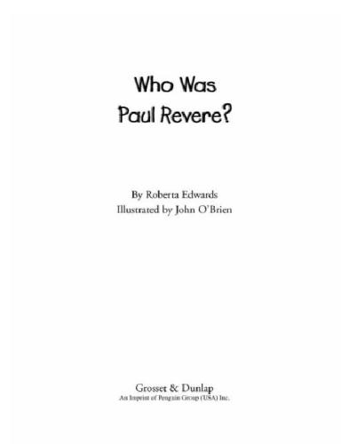 Who Was Paul Revere John Obrien