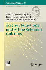 Kschur Functions And Affine Schubert Calculus 1st Edition Thomas Lam
