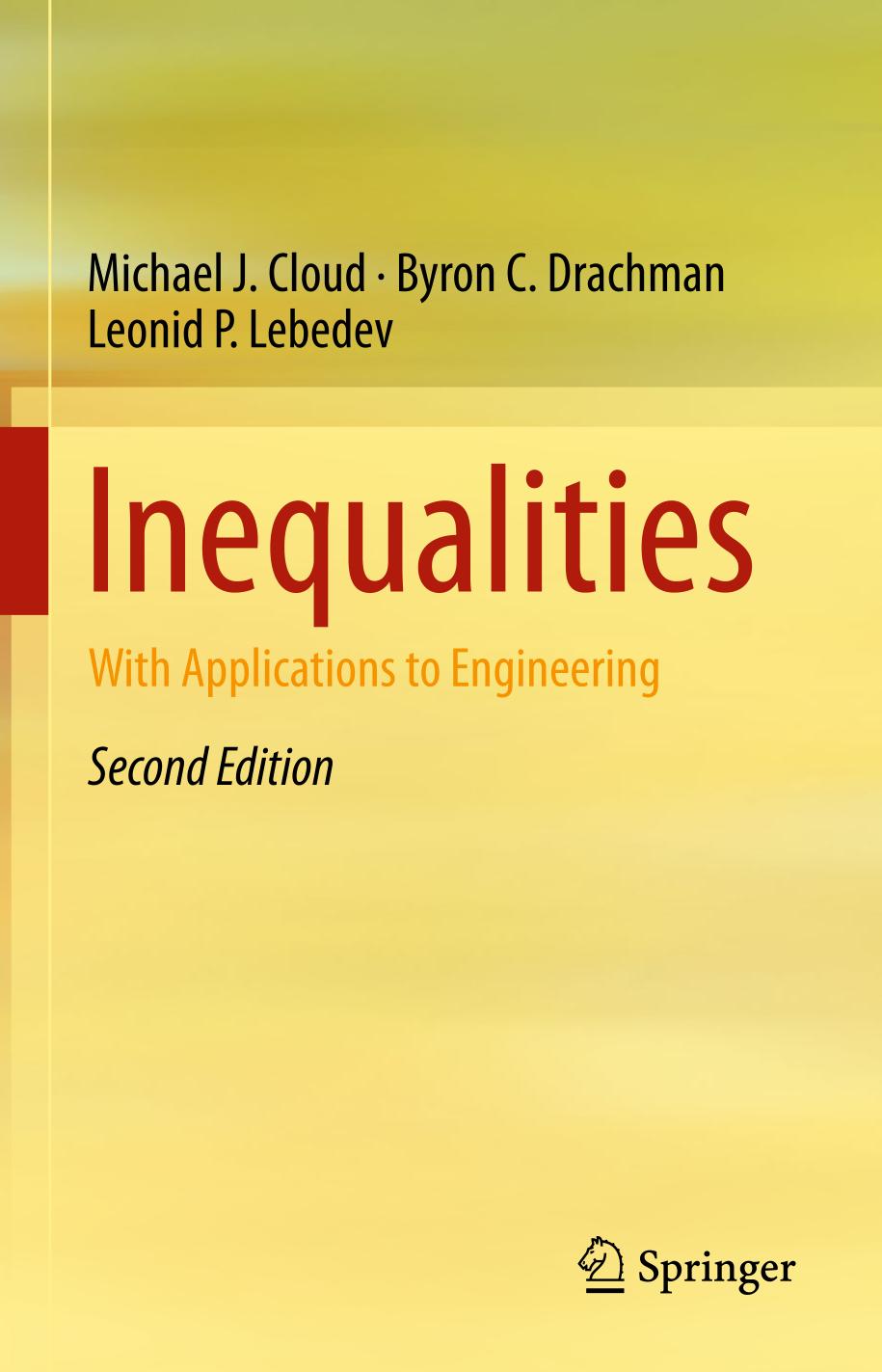 Inequalities With Applications To Engineering 2nd Edition Michael J Cloud