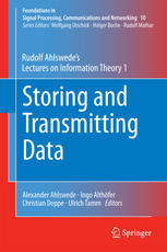 Storing And Transmitting Data Rudolf Ahlswedes Lectures On Information Theory 1 1st Edition Rudolf Ahlswede Auth