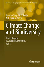 Climate Change And Biodiversity Proceedings Of Igu Rohtak Conference Vol 1 1st Edition Mehtab Singh