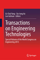 Transactions On Engineering Technologies Special Volume Of The World Congress On Engineering 2013 1st Edition Gichul Yang