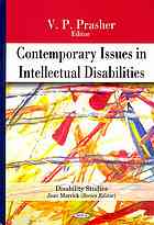 Contemporary Issues In Intellectual Disabilities Vee P Prasher