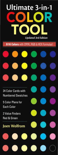 Ultimate 3in1 Color Tool Updated 3rd Edition 24 Color Cards With Numbered Swatches 5 Color Plans For Each Color 2 Value Finders Red Green 816 Colors With Cmyk Rgb Hex Formula Joen Wolfrom