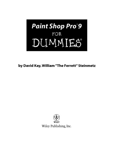 Paint Shop Pro 9 For Dummies David C Kay William Steinmetz