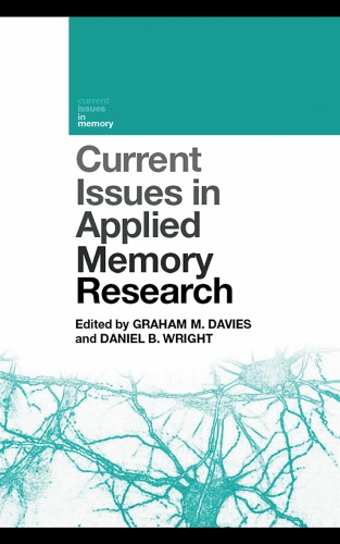 Current Issues In Applied Memory Research Graham Davies Daniel B Wright