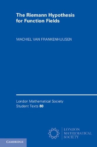 The Riemann Hypothesis For Function Fields Frobenius Flow And Shift Operators Machiel Van Frankenhuysen