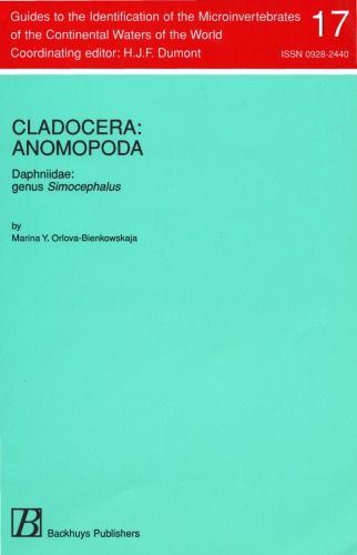 Cladocera Anomopoda Daphniidae Genus Simocephalus Marina Y Orlovabienkowskaja