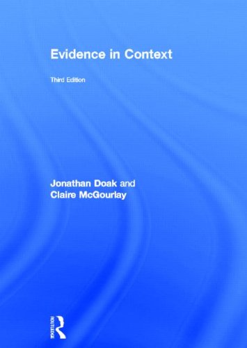 Evidence In Context 3rd Edition Jonathan Doak Claire Mcgourlay