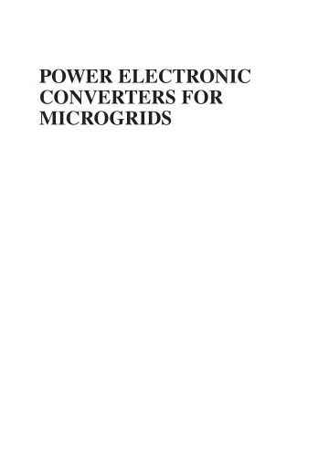 Power Electronic Converters For Microgrids Mohammad A Abusara