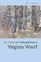The Cambridge Introduction To Virginia Woolf Jane Goldman