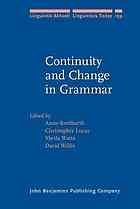 Continuity And Change In Grammar Anne Breitbarth Et Al