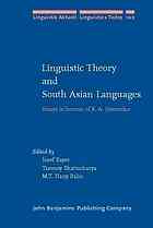 Linguistic Theory And South Asian Languages Essays In Honour Of Ka Jayaseelan K A Jayaseelan Josef Bayer Tanmoy Bhattacharya M T Hany Babu