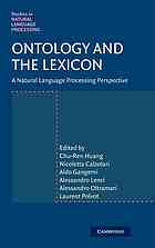 Ontology And The Lexicon A Natural Language Processing Perspective Churen Huang Et Al