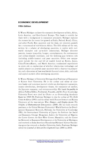 Economic Development E Wayne Nafziger